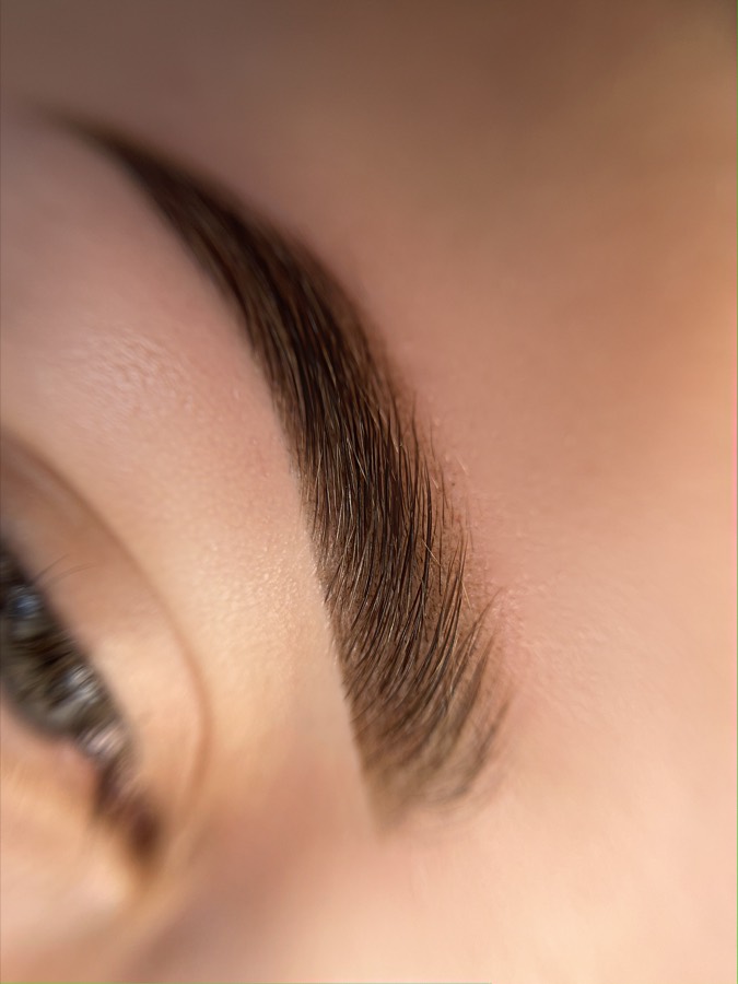 Powder brows by Prime Beauty — healed result close-up