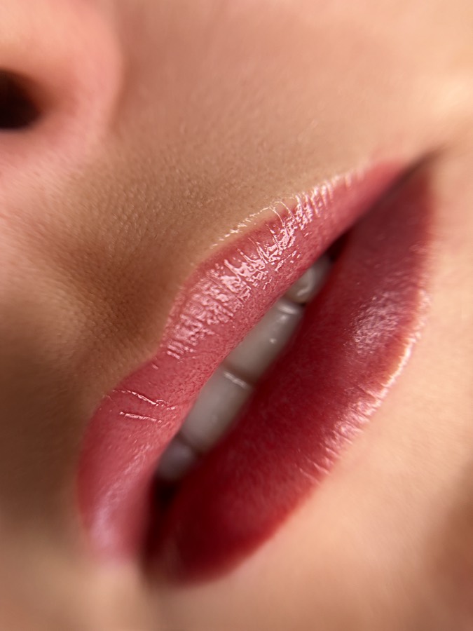 Lip blush permanent makeup by Prime Beauty — healed result